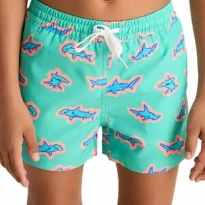 Chubbies' Apex Swimmers Hammerhead Shark Print Shorter Classic Swim Trunks 10/12
